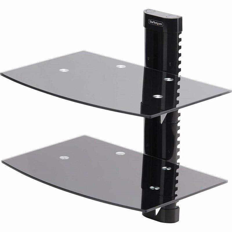 DUAL FLOATING WALL-MOUNTED AV SHELVES FOR UNDER TV - Thumbnail 1