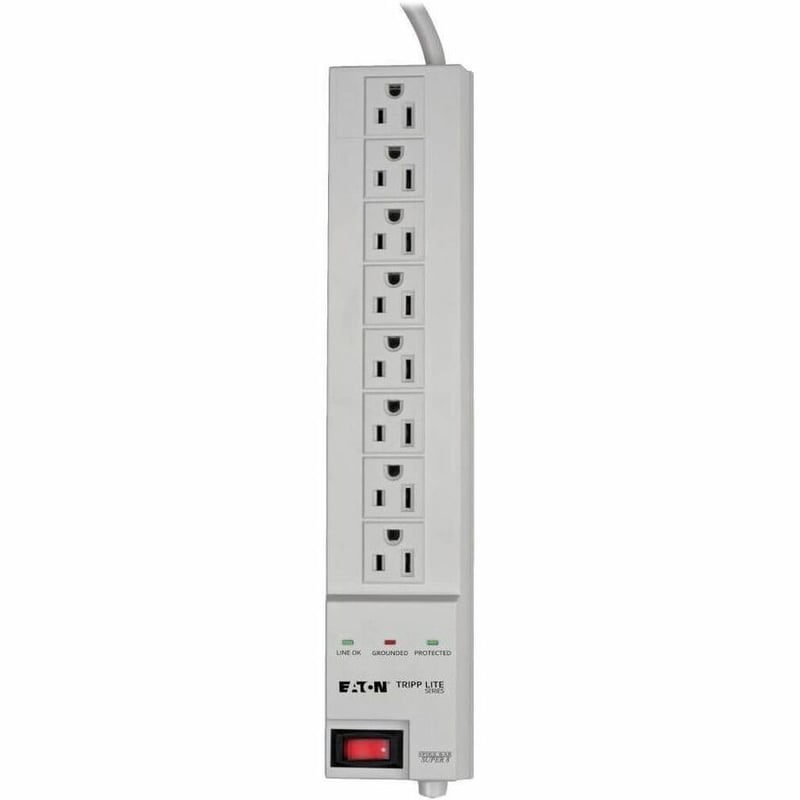 Tripp Lite by Eaton Protect It! 8-Outlet Home Computer Surge Protector, 8 ft. (2.43 m) Cord, 1080 Joules, Space-Saving Plug - Thumbnail 5