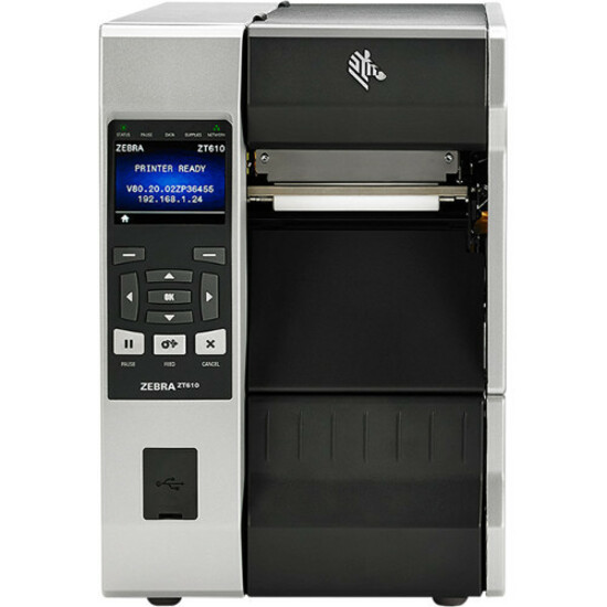Zebra ZT610 Industrial Direct Thermal/Thermal Transfer Printer - Monochrome - Label Print - USB - Serial - Bluetooth - Thumbnail 2