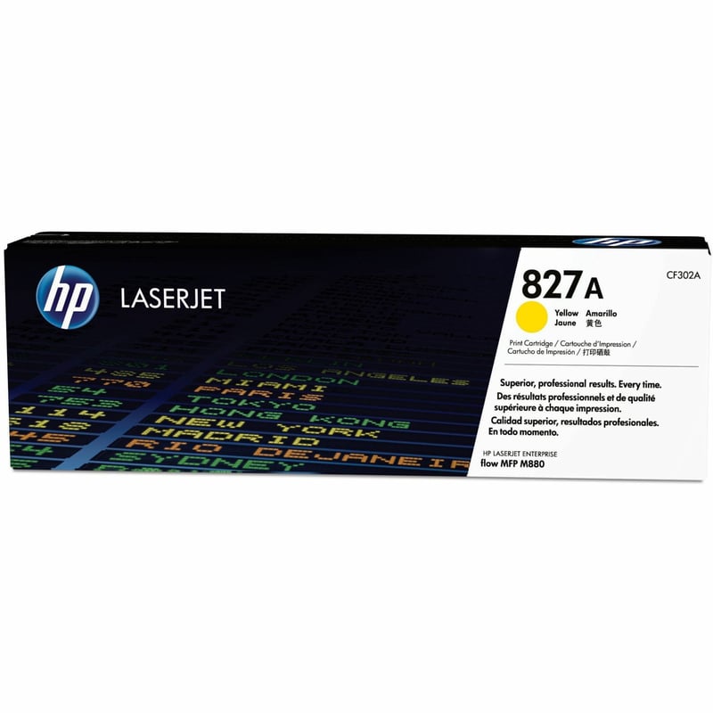 HP 827A (CF302A) Original Standard Yield Laser Toner Cartridge - Single Pack - Yellow - 1 Each - Thumbnail 1