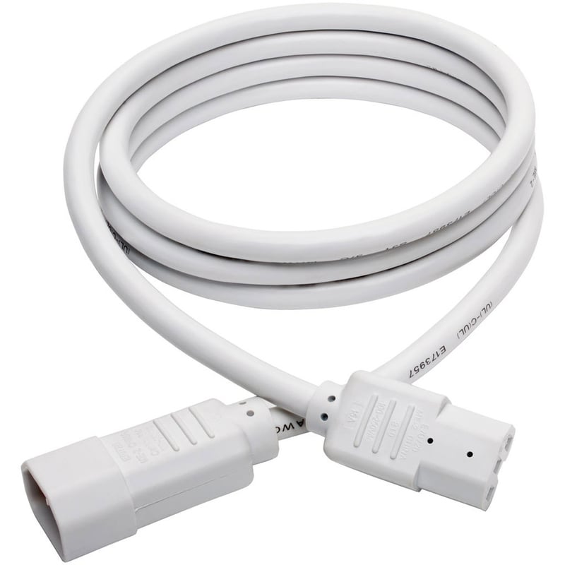 Eaton Tripp Lite Series Power Cord C14 to C15 - Heavy-Duty, 15A, 250V, 14 AWG, 6 ft. (1.83 m), White - Thumbnail 2