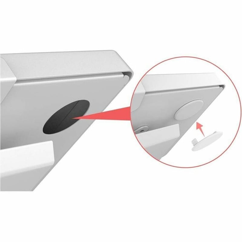 CTA Digital Premium Locking Floor Stand Kiosk with Universal Security Enclosure, Keyboard Tray, and Storage Compartment (White)