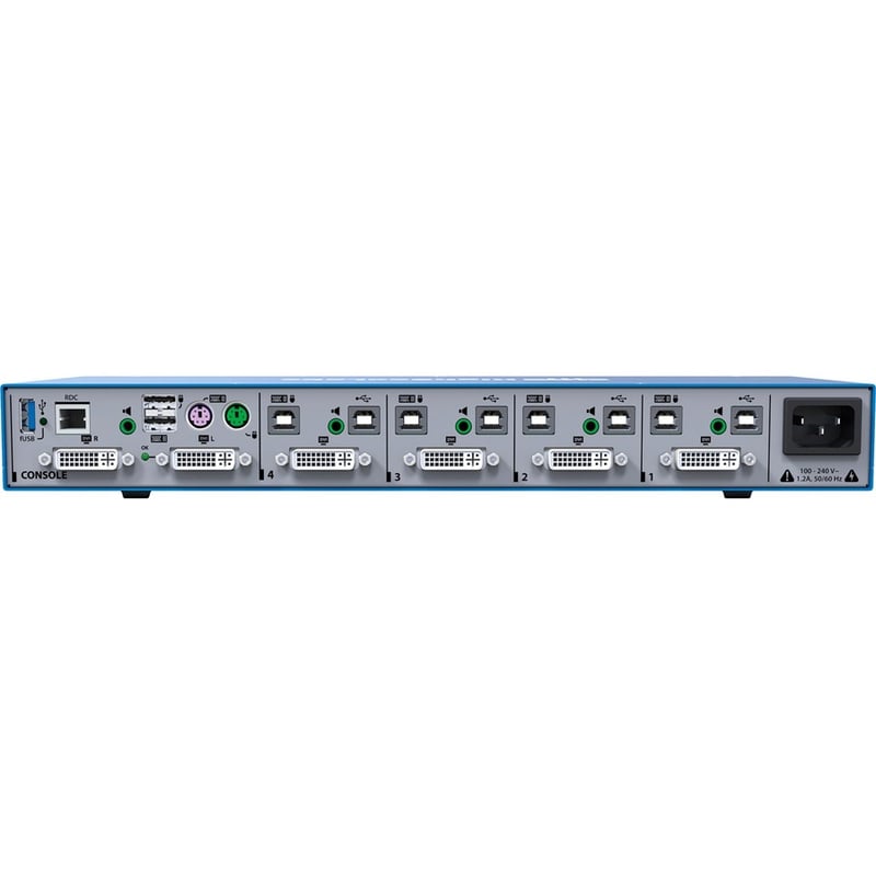Kramer HighSecLabs Secure 2x4 4K30 UHD DVI-I Mini-Matrix KVM Switch with fUSB - Thumbnail 3