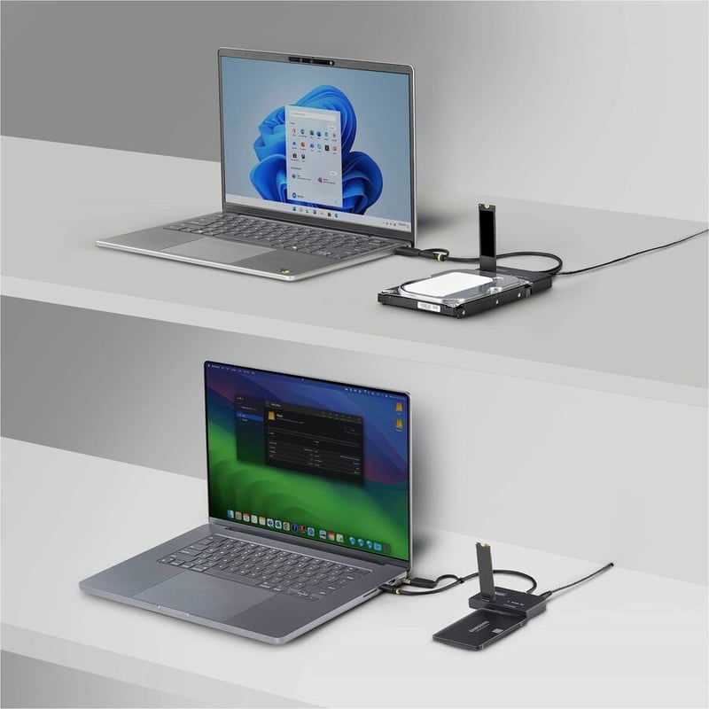 M.2 NVME AND SATA SSD ADAPTER USB-C/USB-A 10GBPS SSD/HDD READER - Thumbnail 5