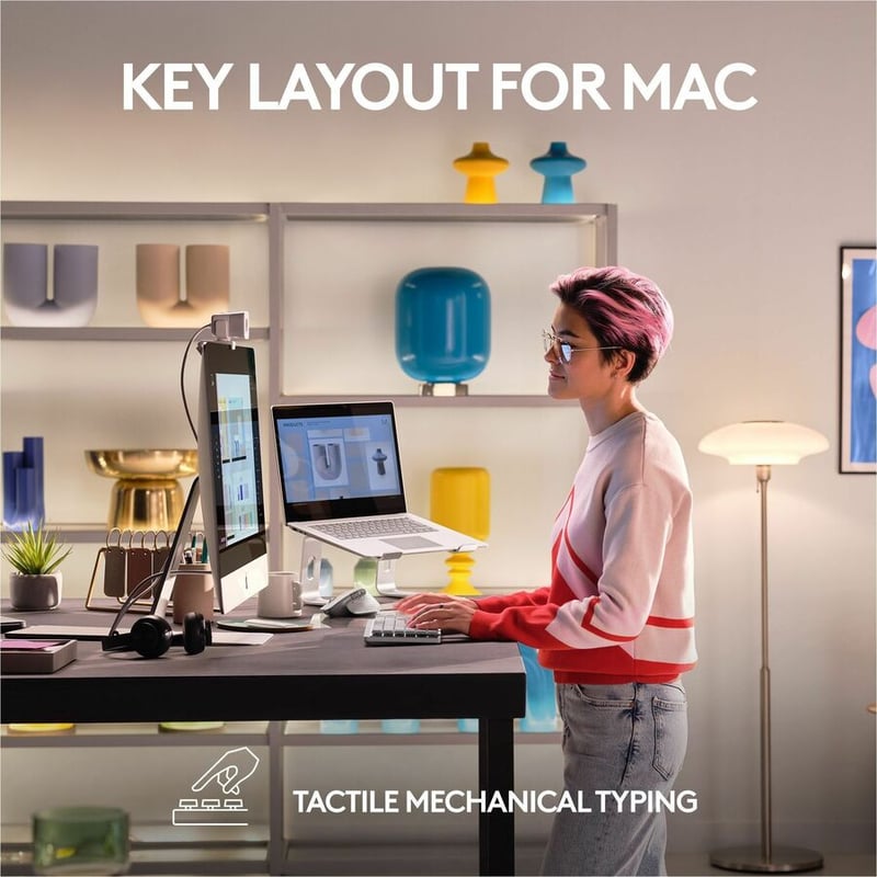 Logitech MX Mechanical Mini for Mac Wireless Illuminated Performance Keyboard - Thumbnail 2