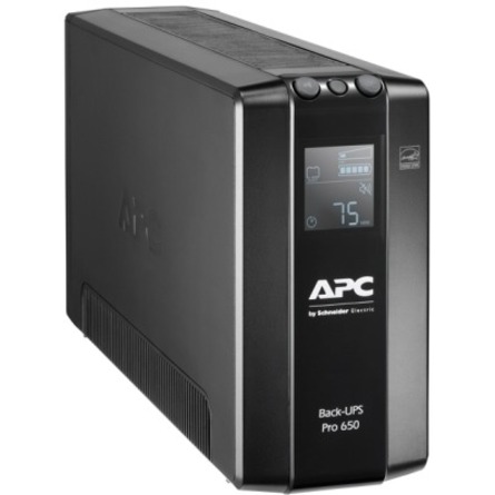 APC by Schneider Electric Back-UPS Pro BR650MI 650VA Tower UPS - Thumbnail 4