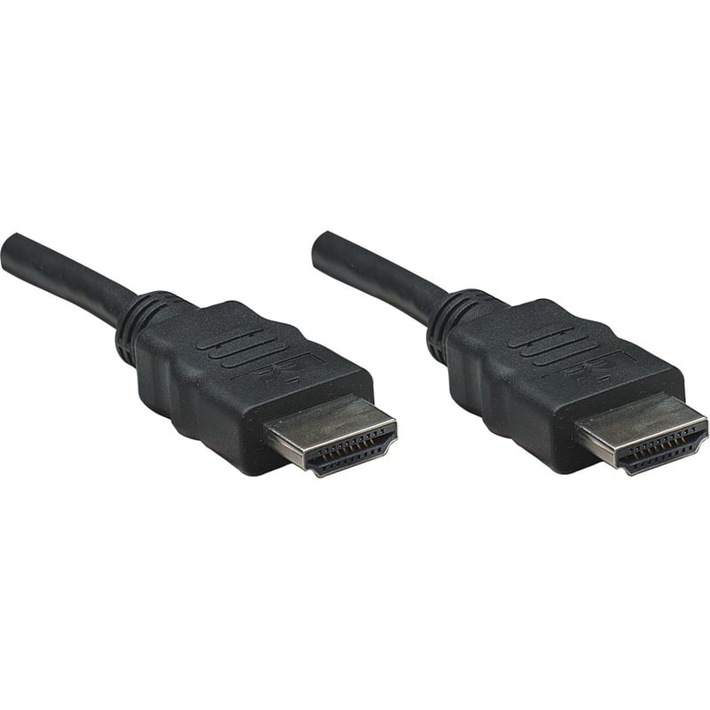 MANHATTAN HIGH SPEED HDMI CABLE, 3D, 4K, HDMI MALE TO MALE, SHIELDED, BLACK, 10 - Thumbnail 5