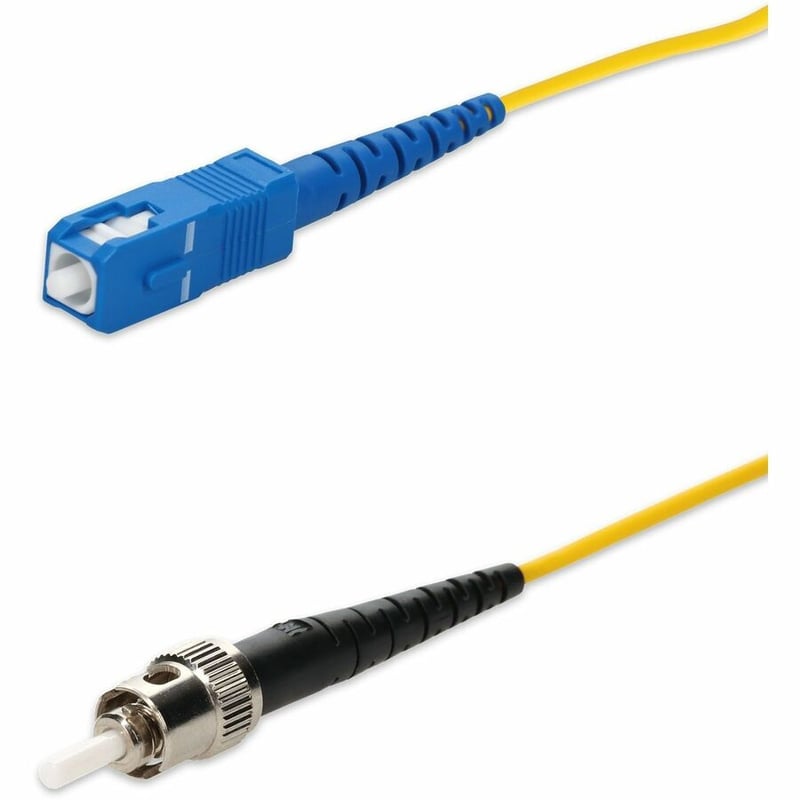 AddOn 10m SC to ST Yellow OS2 Simplex OFNP (Plenum-Rated) SMF Fiber Patch Cable - Thumbnail 2