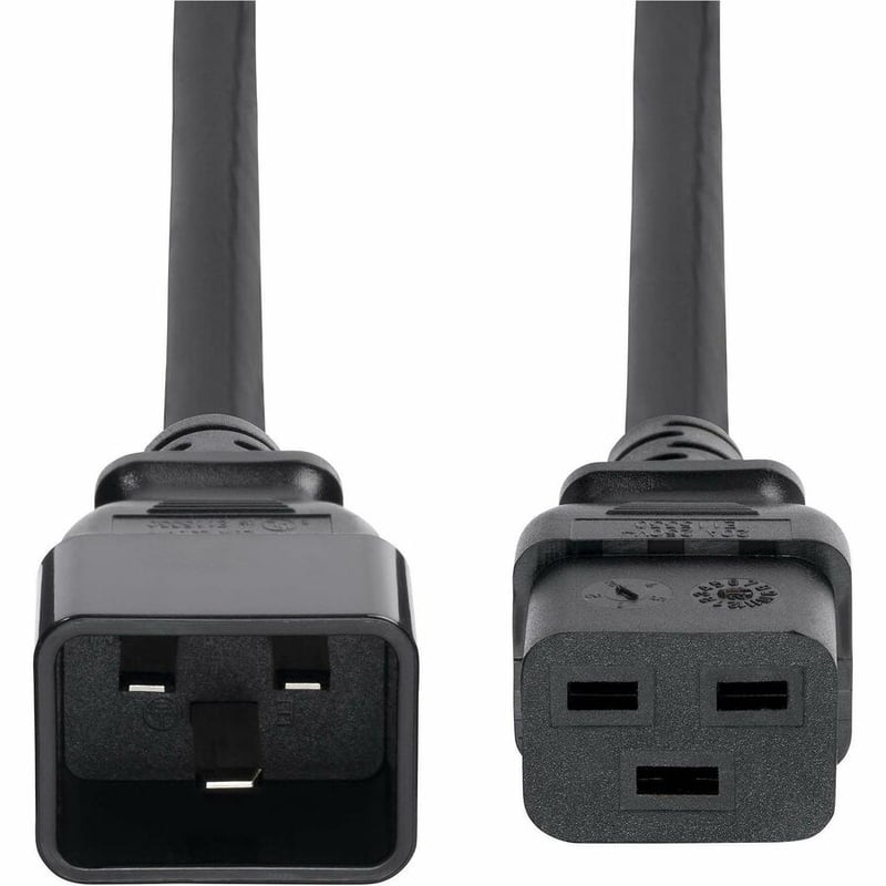 StarTech.com 2ft (60cm) Heavy Duty Extension Cord, IEC 60320 C19 to C20 Black Extension Cord, 20A 250V, 12AWG, UL Listed Components - Thumbnail 4