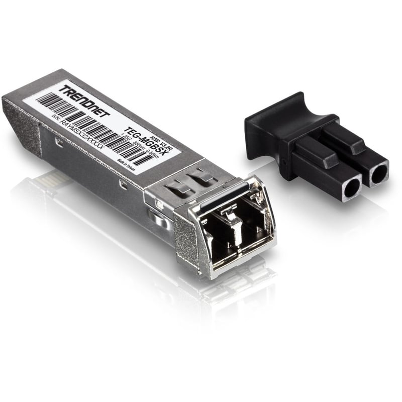 TRENDnet SFP Multi-Mode LC Module, Up To 550m (1800 Ft), Mini-GBIC, Hot Pluggable, IEEE 802.3z Gigabit Ethernet, Supports Up To 1.25 Gbps, Lifetime Protection, Silver, TEG-MGBSX - Thumbnail 3