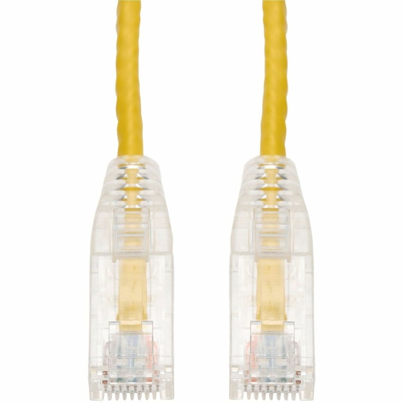 AddOn 5-Pack 10ft Yellow CAT 6 Slim PVC Ethernet Cable Snagless Clear-Claw RJ-45 M/M Bulk Bag Packaged, No Twist Ties - Thumbnail 1