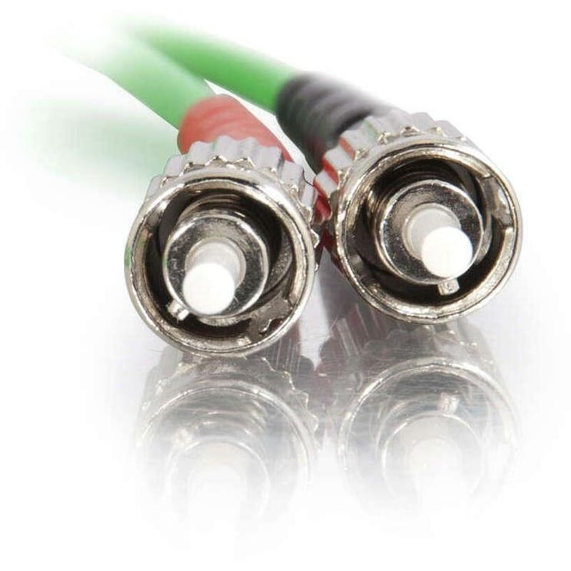 C2G-3m ST-ST 62.5/125 OM1 Duplex Multimode PVC Fiber Optic Cable - Green - Thumbnail 4