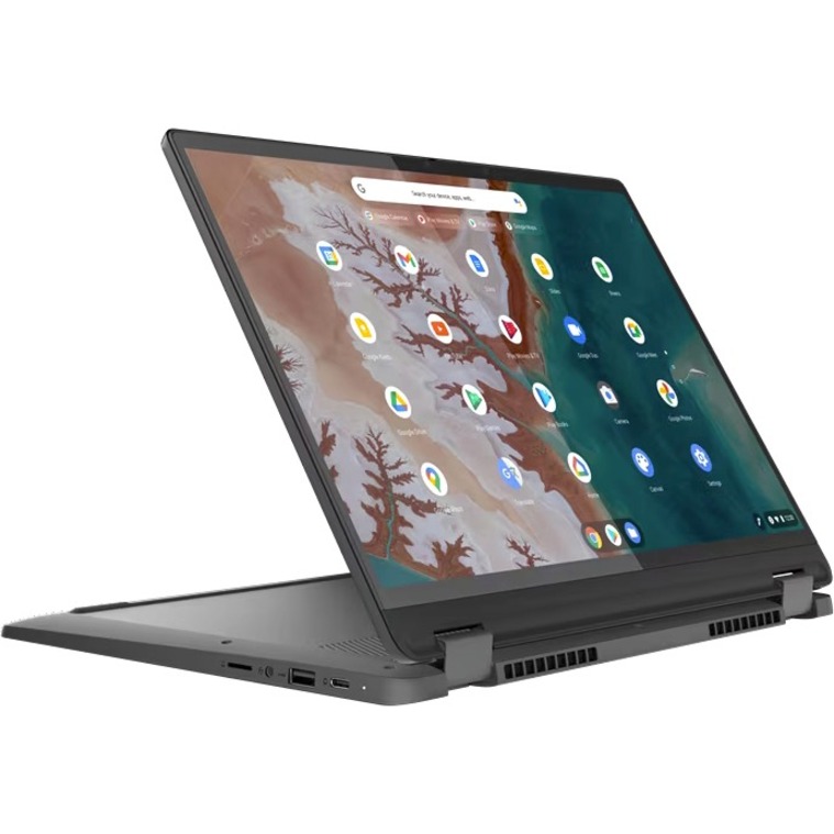 Lenovo Flex5 Chrome 14IAU 83AJ0000UX 14" Touchscreen Convertible 2 in 1 Chromebook - WUXGA - 1920 x 1200 - Intel Core i5 12th Gen i5-1235U Deca-core (10 Core) 1.30 GHz - 8 GB Total RAM - 8 GB On-board Memory - 256 GB SSD - Storm - Thumbnail 2