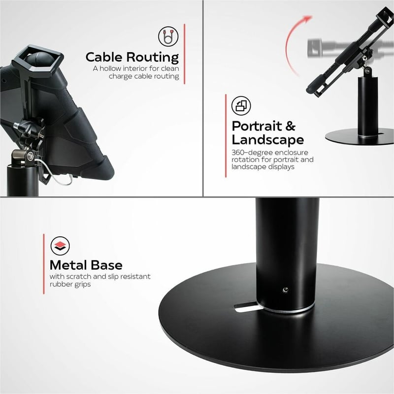 CTA Digital Universal Security Grip Kiosk Stand for Tablets - Thumbnail 5