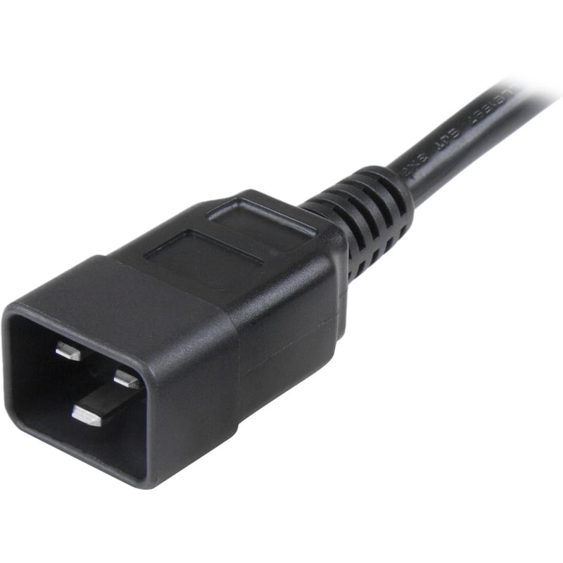 StarTech.com 3 ft Heavy Duty 14 AWG Computer Power Cord - C19 to C20 - Thumbnail 2