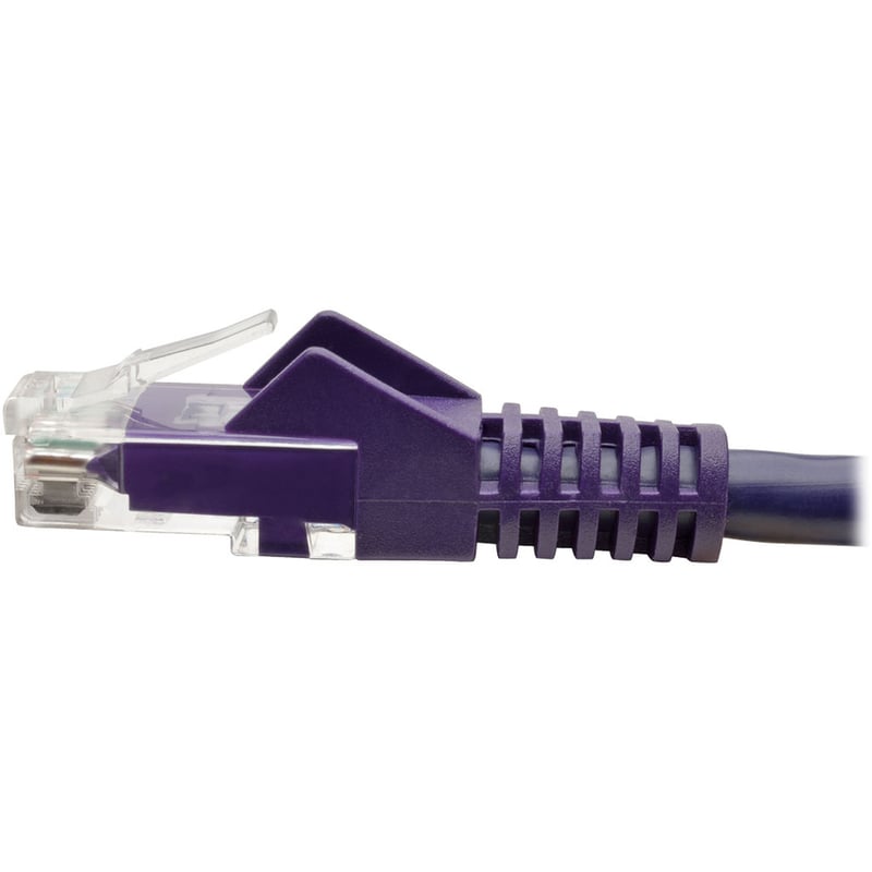 Eaton Tripp Lite Series Cat6 Gigabit Snagless Molded (UTP) Ethernet Cable (RJ45 M/M), PoE, Purple, 1 ft. (0.31 m) - Thumbnail 5