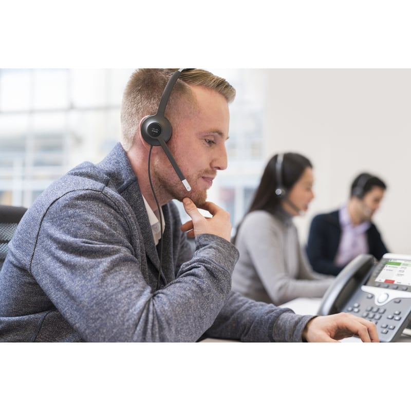 Cisco Headset 532 (Wired Dual with Quick Disconnect coiled RJ Headset Cable) - Thumbnail 2