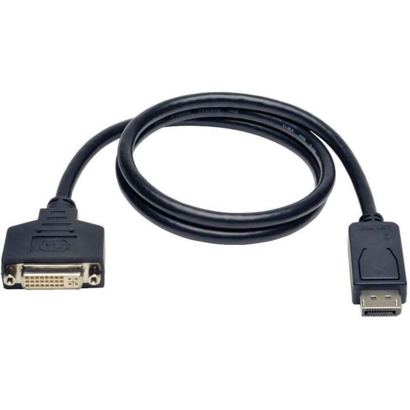 Eaton Tripp Lite Series DisplayPort to DVI Cable Adapter, Converter for DP-M to DVI-I-F, 3 ft. (0.91 m) - Thumbnail 1