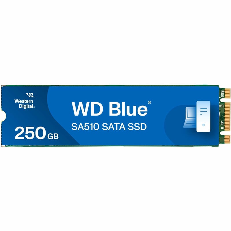 WD Blue SA510 WDS250G3B0B 250 GB Solid State Drive - M.2 2280 Internal - SATA (SATA/600) - Thumbnail 1