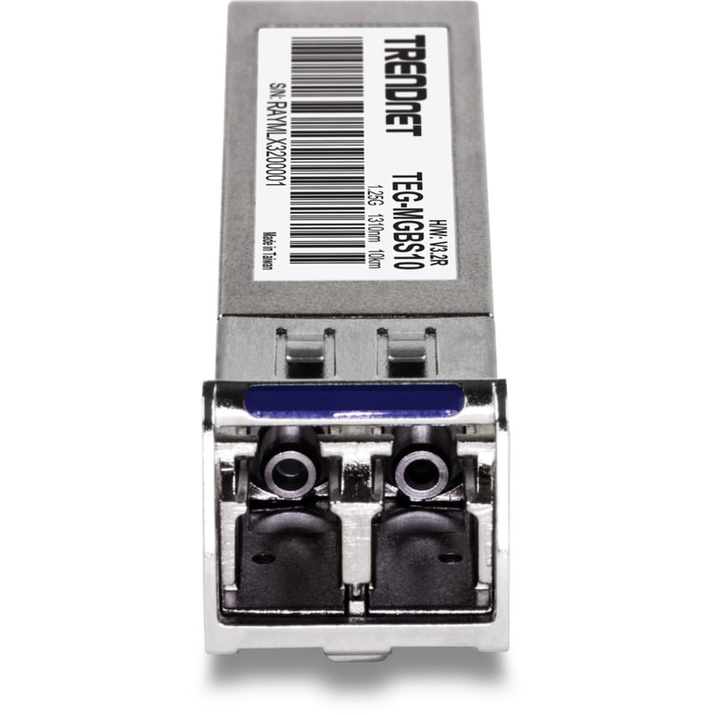 TRENDnet SFP to RJ45 Mini-GBIC Single-Mode LC Module; TEG-MGBS10; For Single Mode Fiber; Distances up to 10km (6.2 Miles); Gigabit SFP Module; IEEE 802.3z Gigabit Ethernet; Lifetime Protection - Thumbnail 5