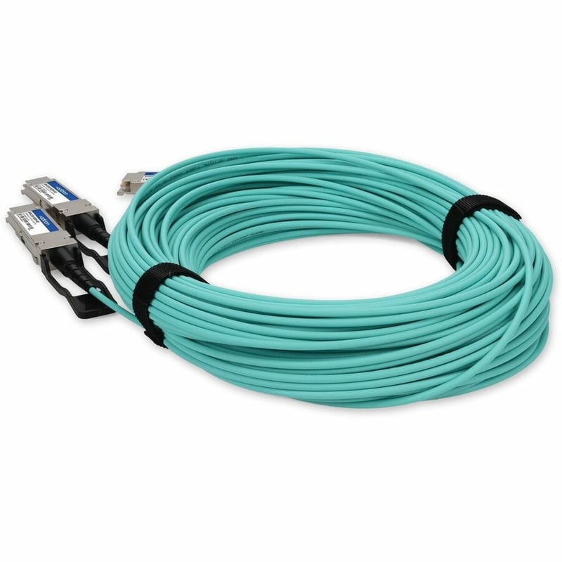 AddOn Mellanox® MFS1S50-H020V Compatible TAA 200G-AOC QSFP56 to 2xQSFP56 Infiniband HDR Active Optical Cable (850nm, MMF, 20m, LSZH) - Thumbnail 3