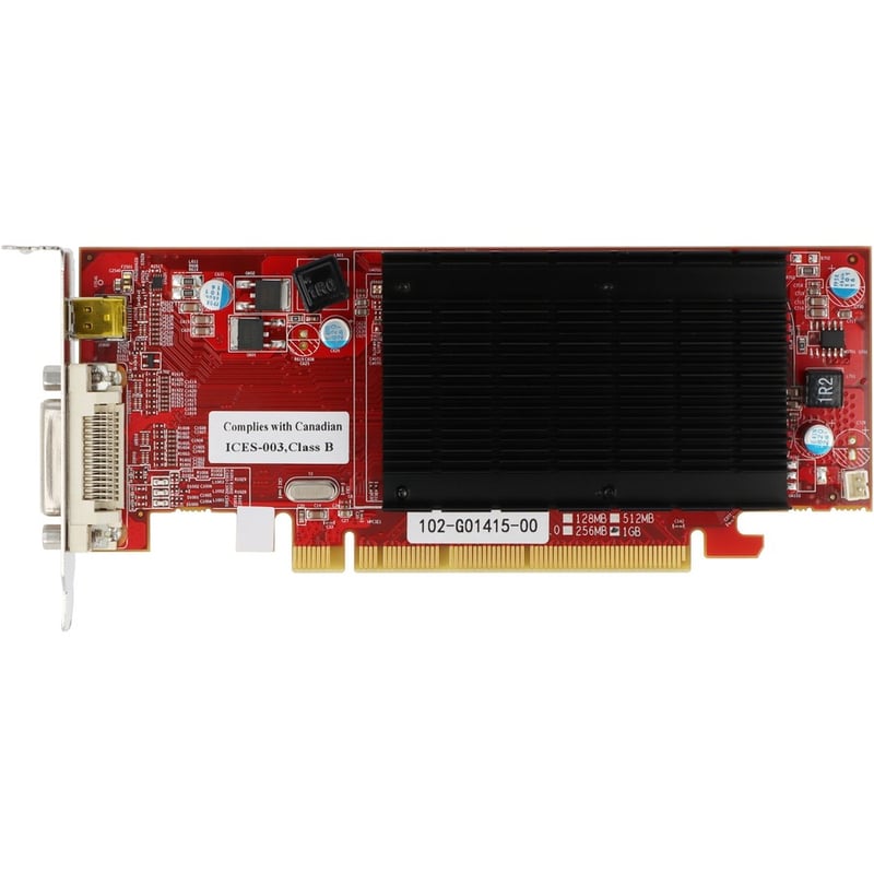 VisionTek Radeon 6350 SFF 1GB DDR3 3M DMS59 (2x DVI-I, miniDP) w/ 2x DVI-I to VGA Adapter - Thumbnail 2