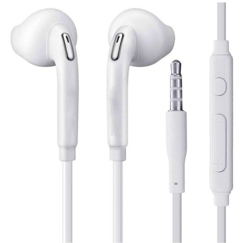 4XEM Earbud Earphones For Samsung Galaxy/Tab (White) - Thumbnail 1