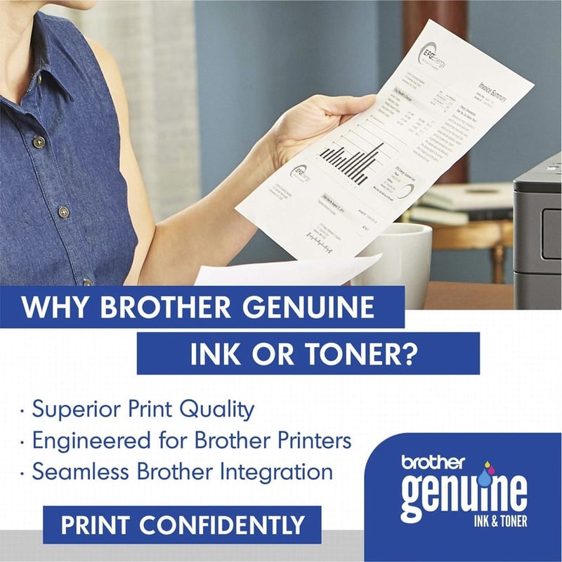 Brother Genuine TN-760 High Yield Toner Cartridge - Black - Thumbnail 2