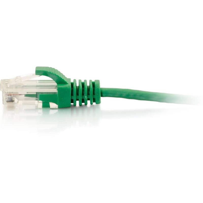 C2G 7ft Cat6 Ethernet Cable - Slim - Snagless Unshielded (UTP) - Green - Thumbnail 2