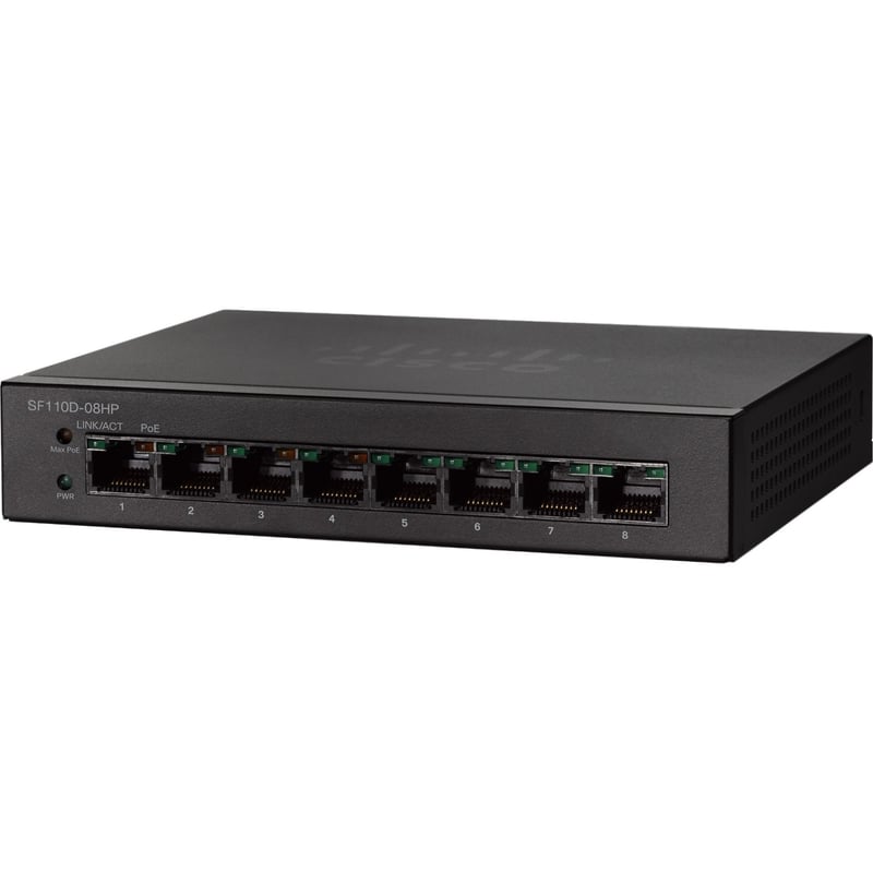 Cisco SF110D-08HP Ethernet Switch - Thumbnail 1