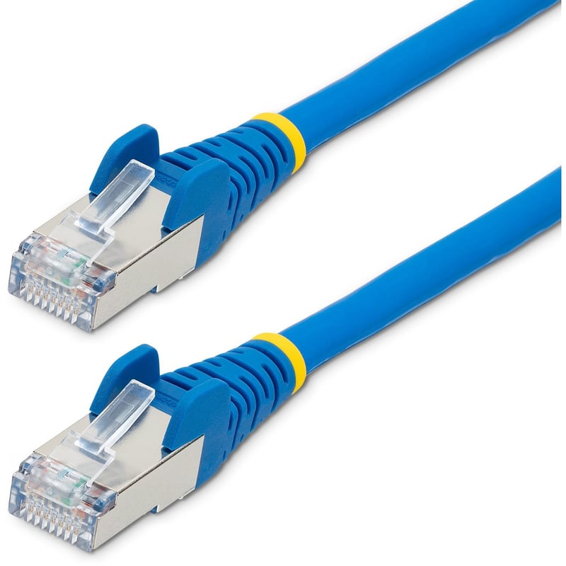 StarTech.com 8ft CAT6a Ethernet Cable, Blue Low Smoke Zero Halogen (LSZH) 10 GbE 100W PoE S/FTP Snagless RJ-45 Network Patch Cord - Thumbnail 1