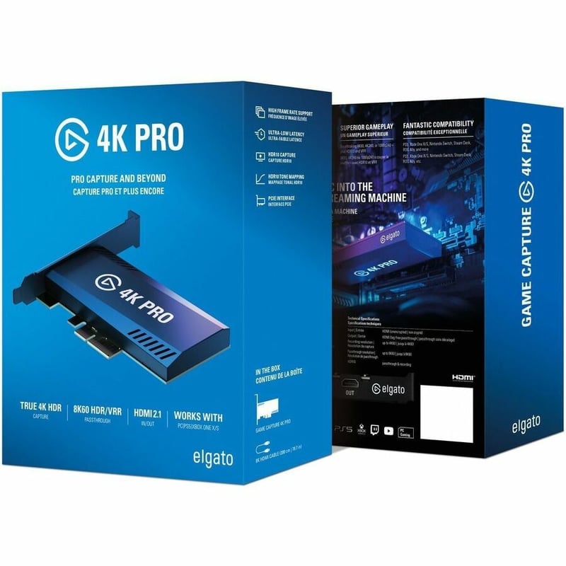 ELGATO 4K PRO - 8K60 PASSTHROUGH/4K60 CAPTURE FOR PC PS5