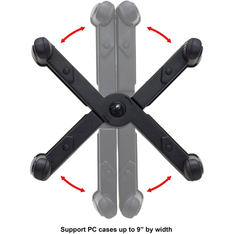 SYBA Multimedia Plastic Stand for ATX Case with Adj. Width with Caster wheels - Thumbnail 3