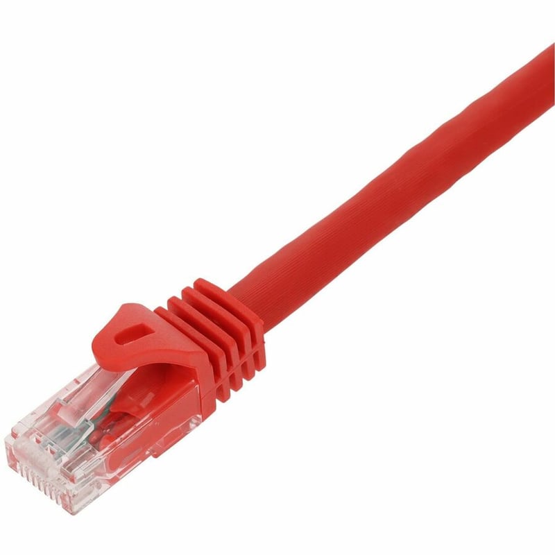 AddOn 100ft Red CAT 6A PVC Ethernet Cable Snagless Easy Boot RJ-45 M/M - Thumbnail 2
