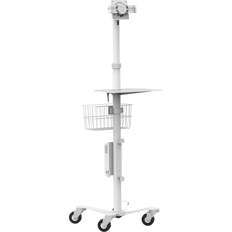 Compulocks Universal Tablet Cling Medical Rolling Kiosk White - Thumbnail 1