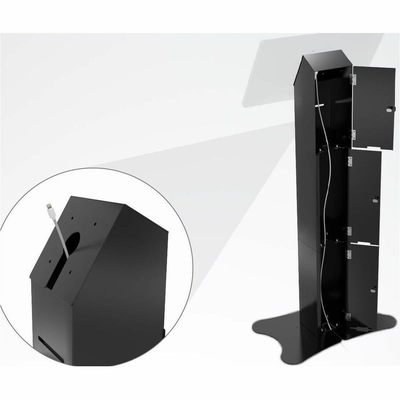 CTA Digital Floor Stand Kiosk w/ Printer Storage for Monitors up to 31.5" - Thumbnail 4