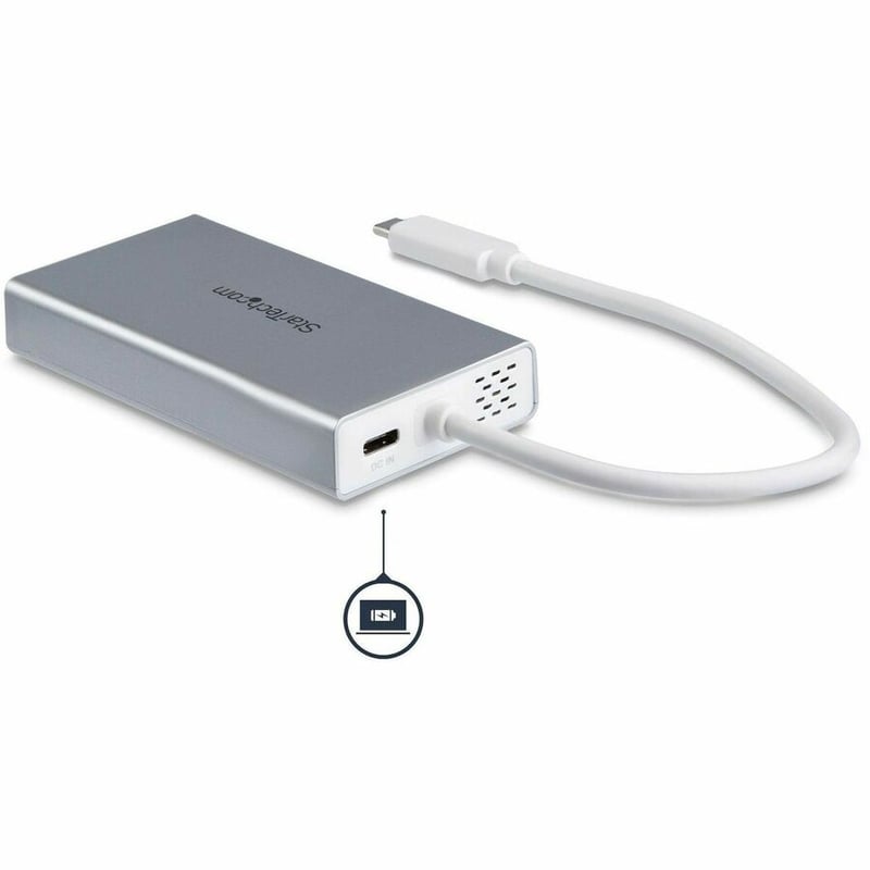 StarTech.com USB-C Multiport Adapter - USB-C Travel Dock w/ 4K HDMI - 60W PD Pass-Through, GbE, 2x USB-A - Mini USB Type-C Docking Station - Thumbnail 4