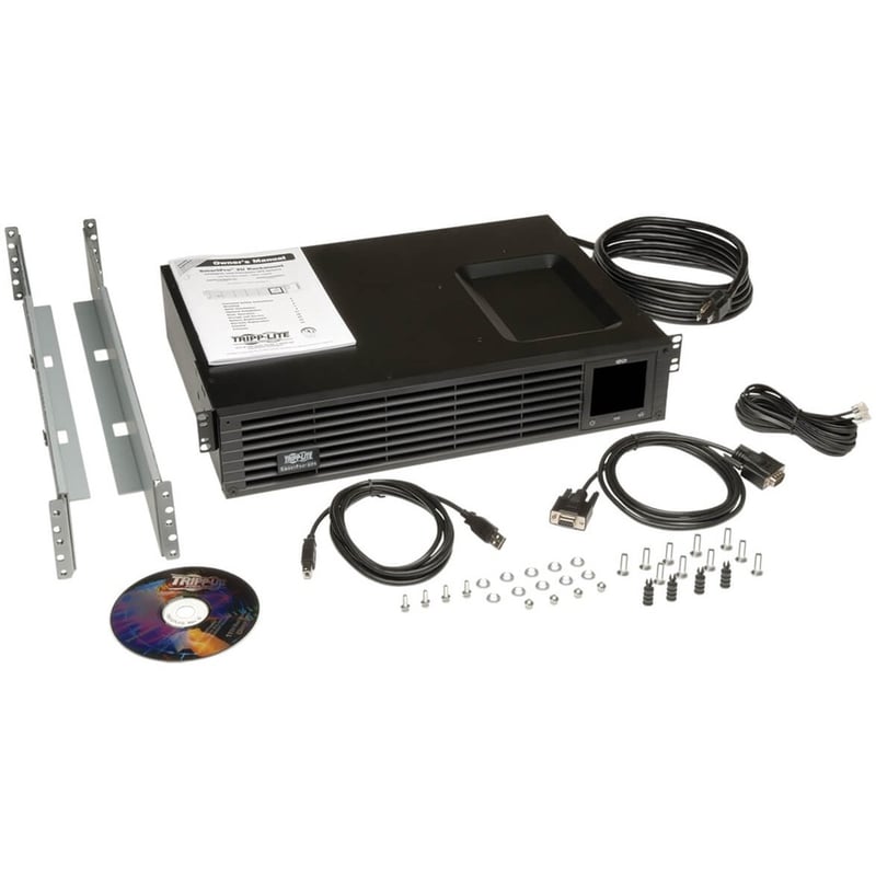 Tripp Lite by Eaton UPS SmartPro 120V 1kVA 800W Line-Interactive Sine Wave UPS 2U Rack/Tower Network Card Options LCD USB DB9 6 Outlets - Thumbnail 4