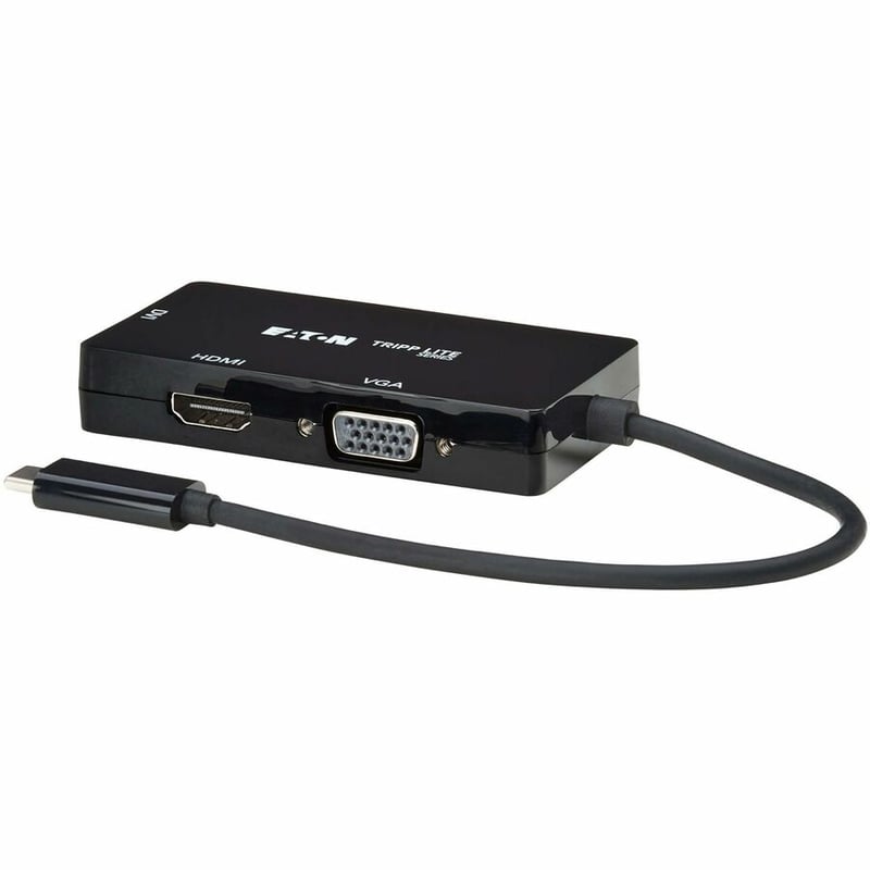 USB C MULTIPORT ADAPTER M/3XF 4K HDMI 1080P VGA + DVI PORTS BLACK - Thumbnail 3