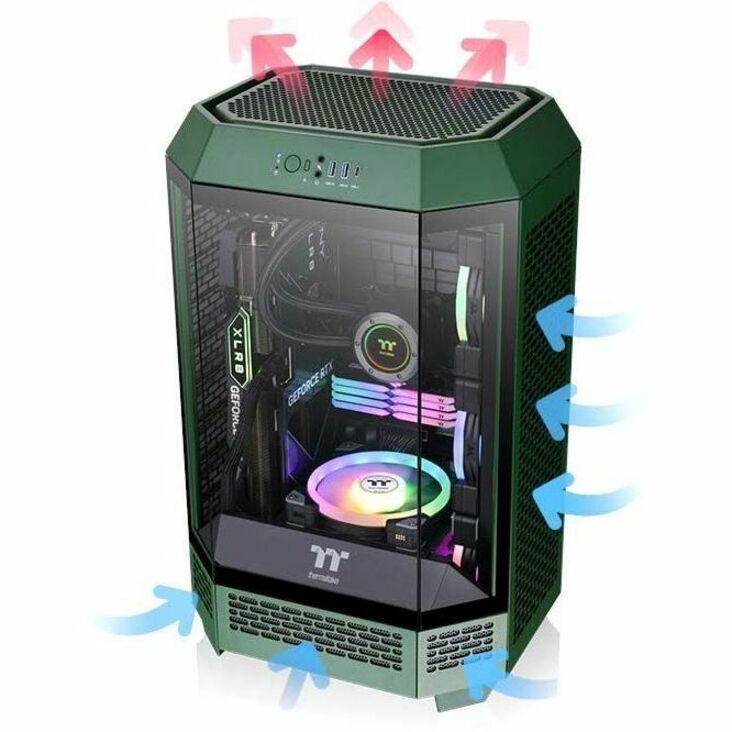 Thermaltake The Tower 300 Racing Green Micro Tower Chassis