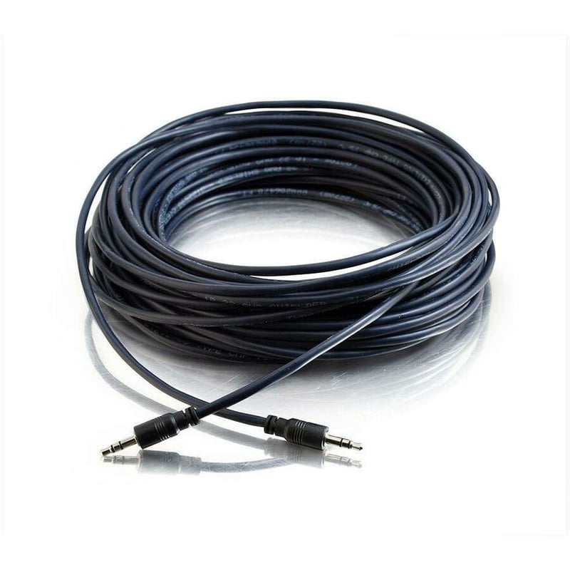 C2G 35ft Plenum-Rated 3.5mm Stereo Audio Cable with Low Profile Connectors - Thumbnail 2