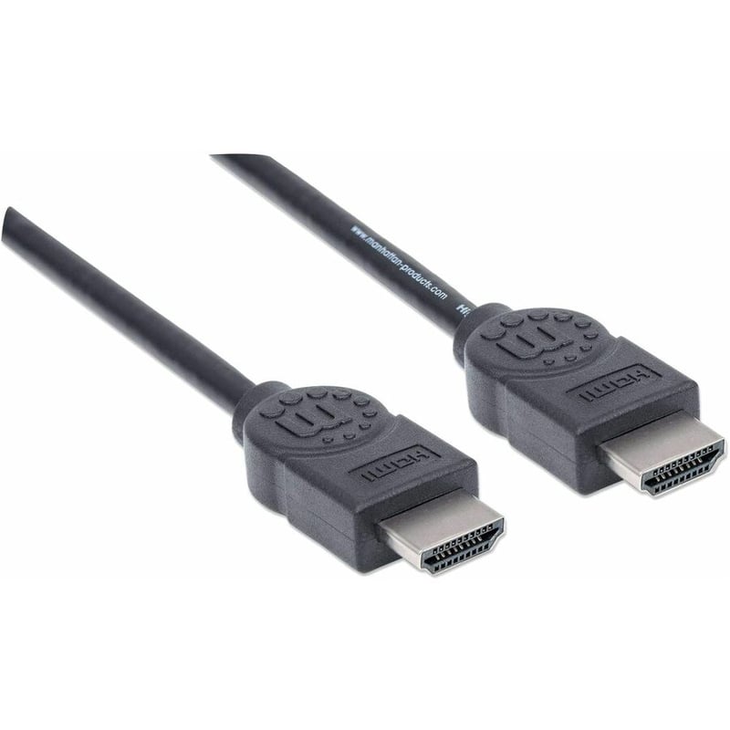 Manhattan HDMI Male to Male High Speed Shielded Cable with Ethernet, 16.5', Black - Thumbnail 3