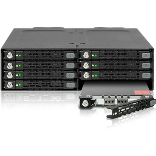 Icy Dock ToughArmor MB998SK-B Drive Enclosure for 5.25" - Serial ATA/600 Host Interface External - Black