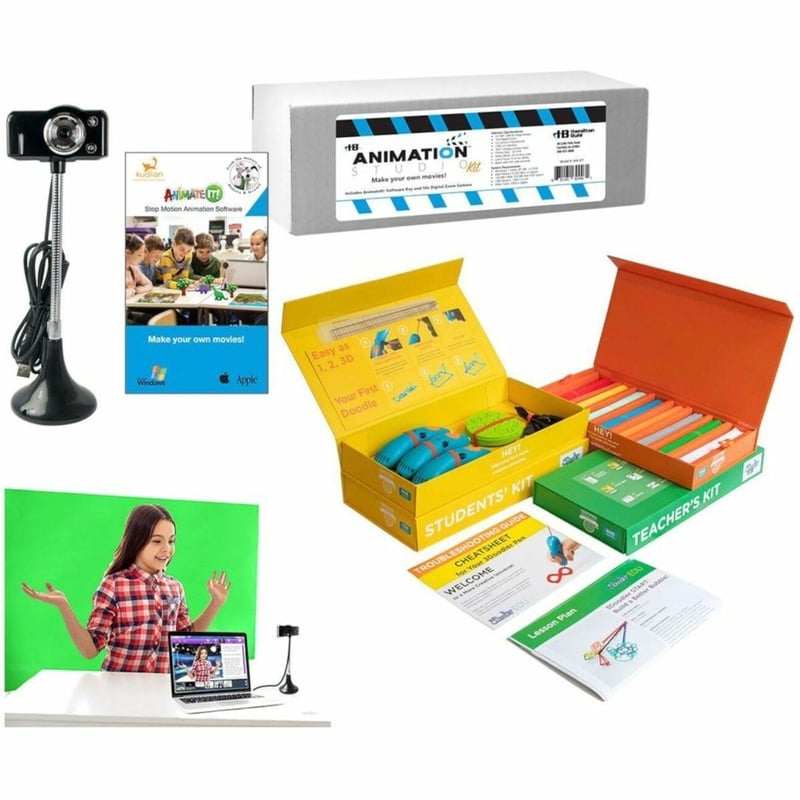 PRODUCERS DELUXE KIT. KIT CONTAINS,1 3DOODLER 8SPSHALFED, 1 GRN-KIT, 1 ANI-KIT - Thumbnail 1