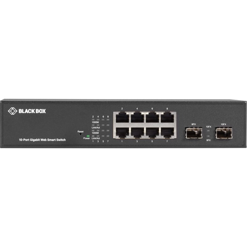Black Box LGB700 Series Web Smart Gigabit Ethernet Switch - SFP, 10-Port - Thumbnail 2