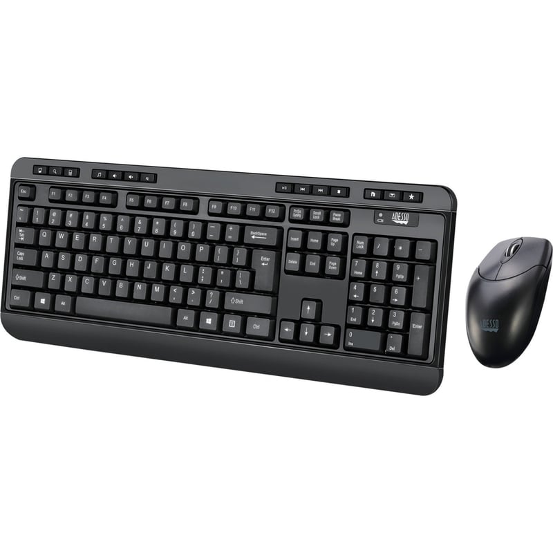 Adesso Antimicrobial Wireless Desktop Keyboard and Mouse - Thumbnail 1