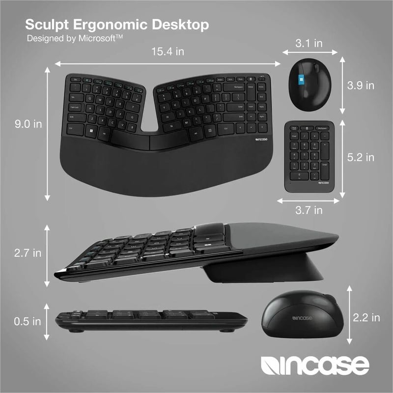 Microsoft Sculpt Ergonomic Desktop Keyboard And Mouse - Thumbnail 4