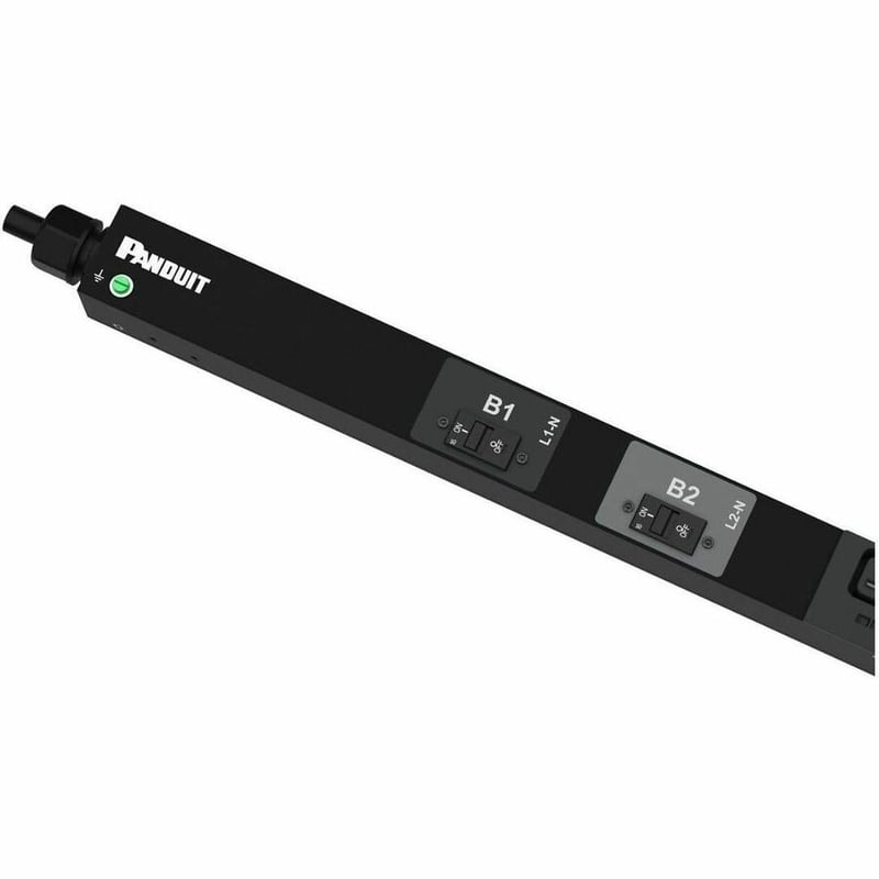 BASIC PDU 32AMP (12)C13(12)C1 ERFORATED 700MM X 45RU BLACK - Thumbnail 2