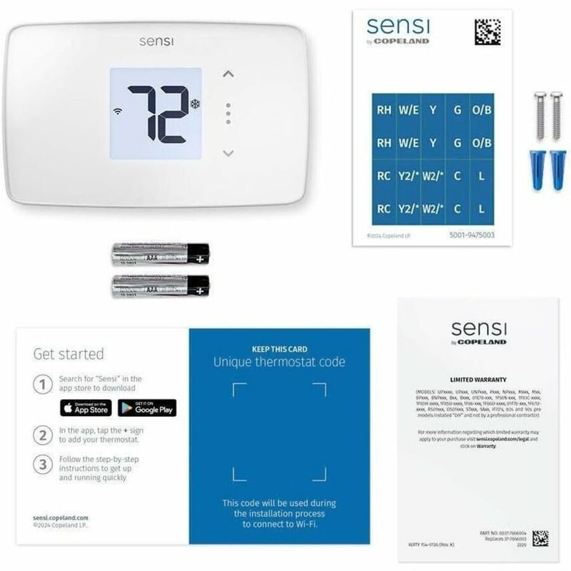 SENSI LITE THERMOSTAT WHITE 7-DAY PROGRAMMABLE WI-FI THERMOSTAT - Thumbnail 2