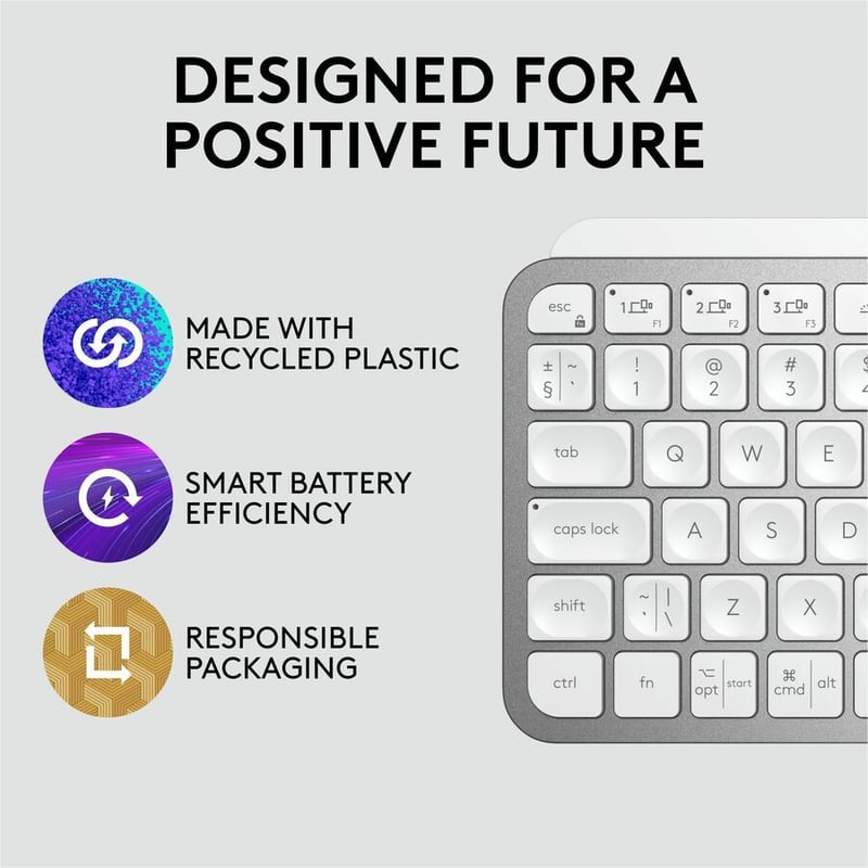 Logitech MX Keys Mini (Pale Grey) - Thumbnail 5